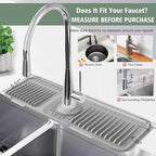 17.7-Inch Kitchen Sink Splash Guard Mat | 7° Slope - Image 3