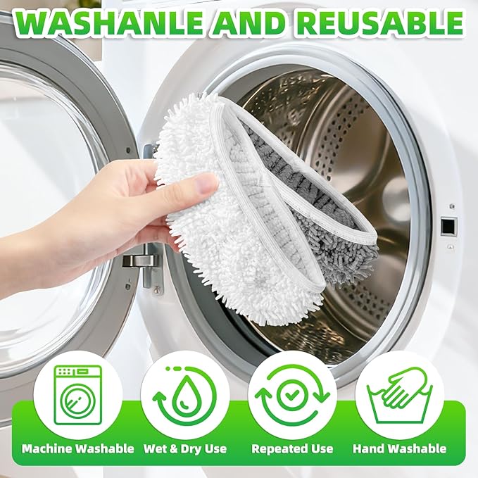 6 Pack Reusable Mop Pads Compatible - Image 6