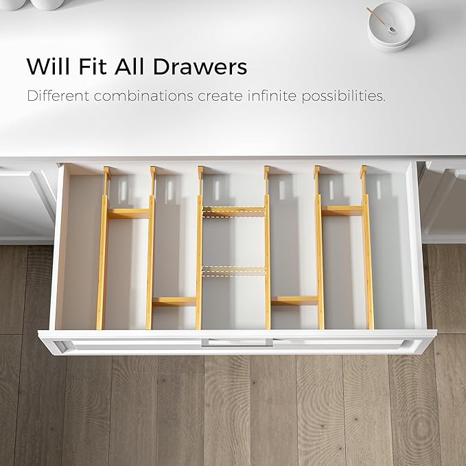 Adjustable Bamboo Drawer Dividers - Image 6