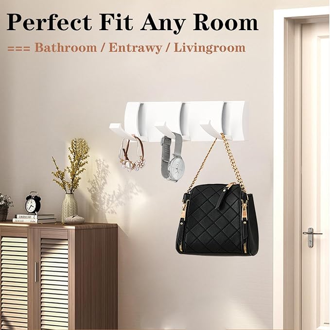 Folding Coat Hooks, Wall Mounted Coat Rack - Image 6