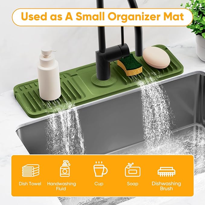 17.7'' Faucet Mat for Kitchen Sink Splash Guard Folding Kitchen Sink Faucet Mat - Image 7