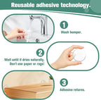 Strongest Door Knob Wall Shield, 2“ Clear Self Adhesive Round Soft Rubber Door - Image 8