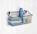 Spectrum Extra Large Wire Wall Mount Storage Basket Industrial Gray, Vintage - Image 4