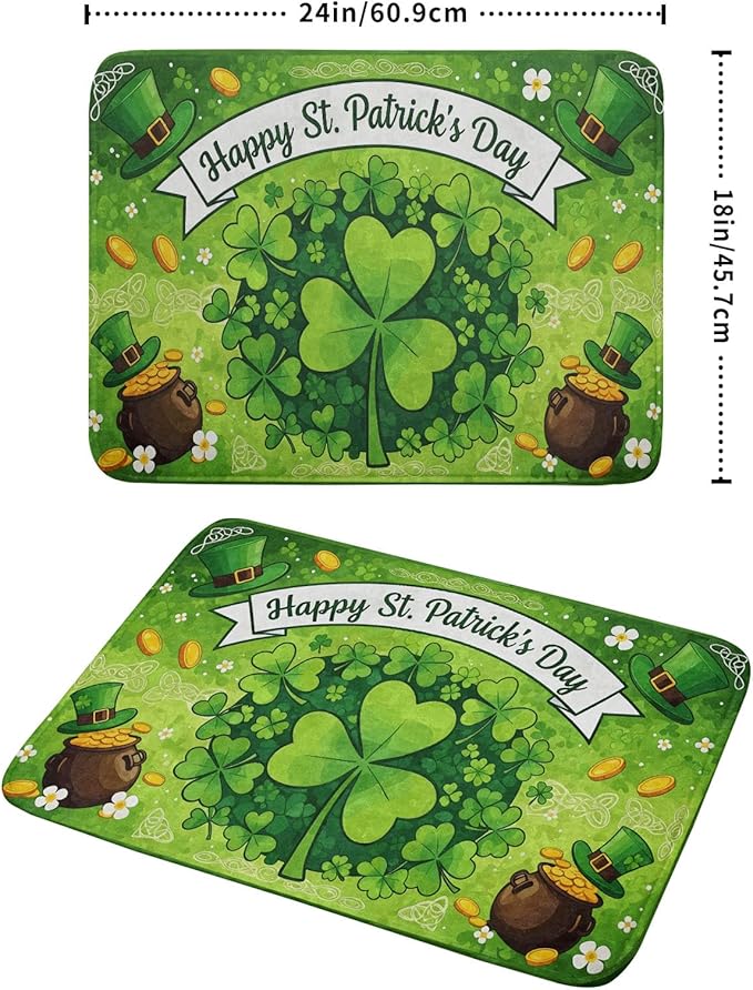 Happy St. Patrick's Day Dish Drying Mat 18 x 24 Inch - Image 2