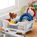 2-Piece Plastic Dish Drying Rack, Heavy Duty Sink Set Dish Rack - Image 6