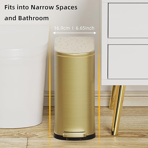 2.6 Gallon Slim Bathroom Trash Can - Image 2