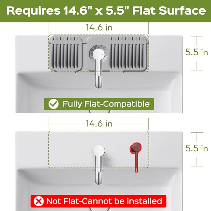15 Inch Silicone Faucet Mat for Kitchen Sink Splash Guard – 2025 Upgraded - Image 4