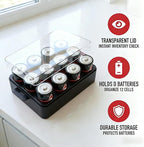 ALCYON Battery Organizer Storage Case, Battery Vault Box Container - Image 4