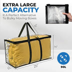 4 Pack Clear Large Moving Bags, Heavy Duty Storage Bags, College Totes - Image 2