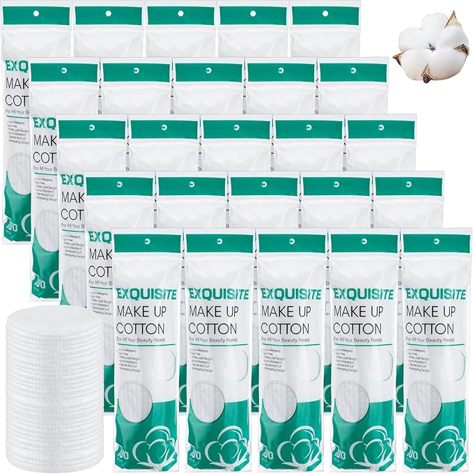 Maxcheck 2500 Pcs Cotton Rounds Bulk Exfoliating Rounds Cotton Rounds by Maxcheck
