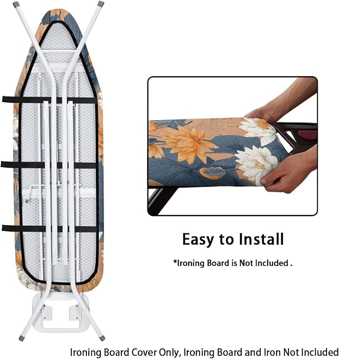 Ironing Board Cover, Standard Size Bell Portable Iron Pad Covers Cushion Wide - Image 4