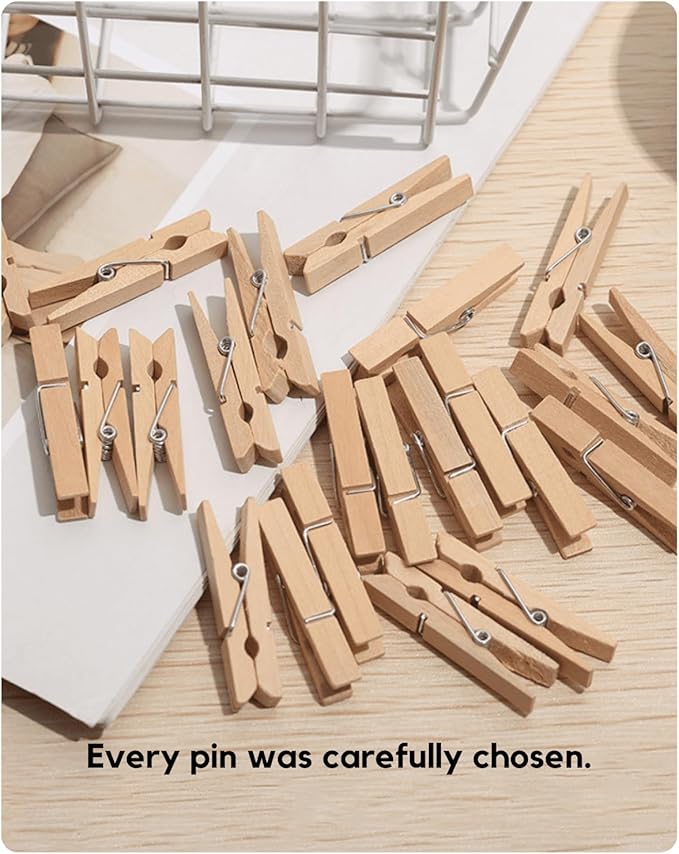 1.9 Inch Wooden Clothespins – 50 Pack Heavy-Duty Clothes Pins - Image 10