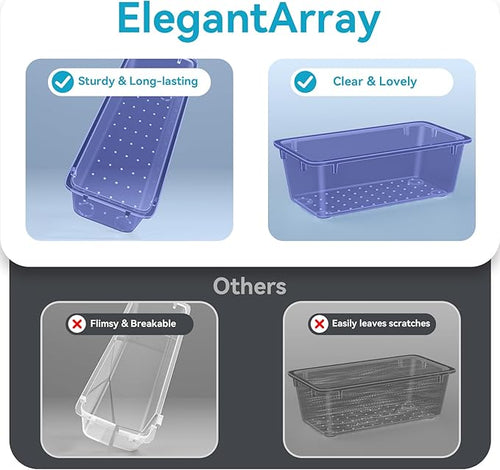 12 PCS Drawer Organizer Set, 4 Sizes Tool Storage Trays - Image 2