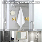 Adhesive Hooks Towel Hooks for Bathroom, Stainless Steel Waterproof Shower Hook - Image 4
