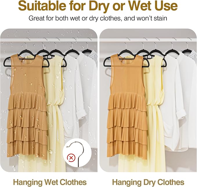 Plastic Hangers 50 Pack, Heavy Duty Clothes Hangers - Image 6