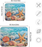 ALAZA Summer Beach Seashells01 Star On Sand Dish Drying Mat - Image 3
