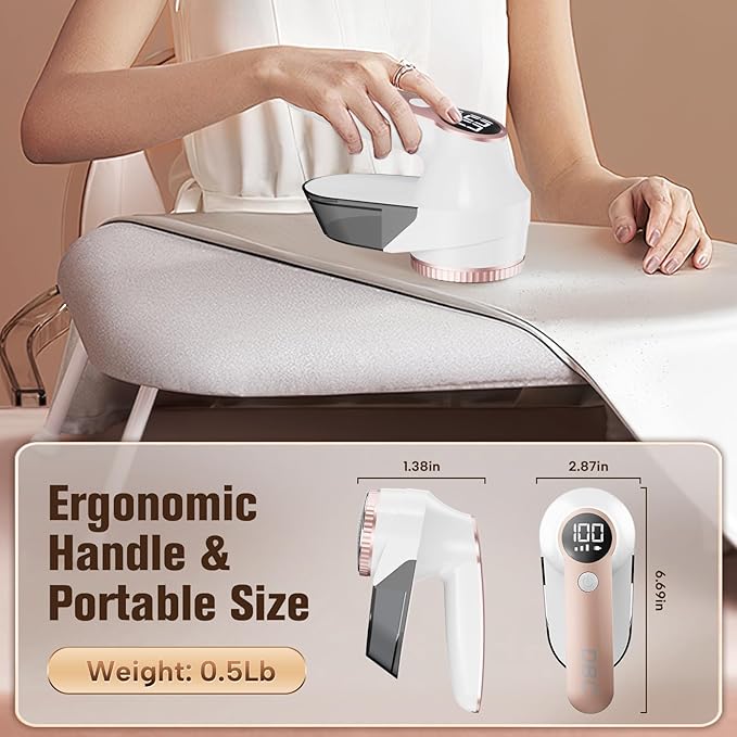 DBC Fabric Shaver with 15000r/Min Powerful Motor, LED Display, 6-Leaf Blades - Image 7