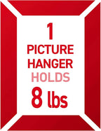 Command 8 lb Jumbo Universal Picture Hanger, 3 Frame Hangers and 8 Command - Image 3