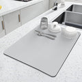 LOPNUR Kitchen Dish Drying Mat, Super Absorbent Dish Drying Pad, Diatomite by LOPNUR