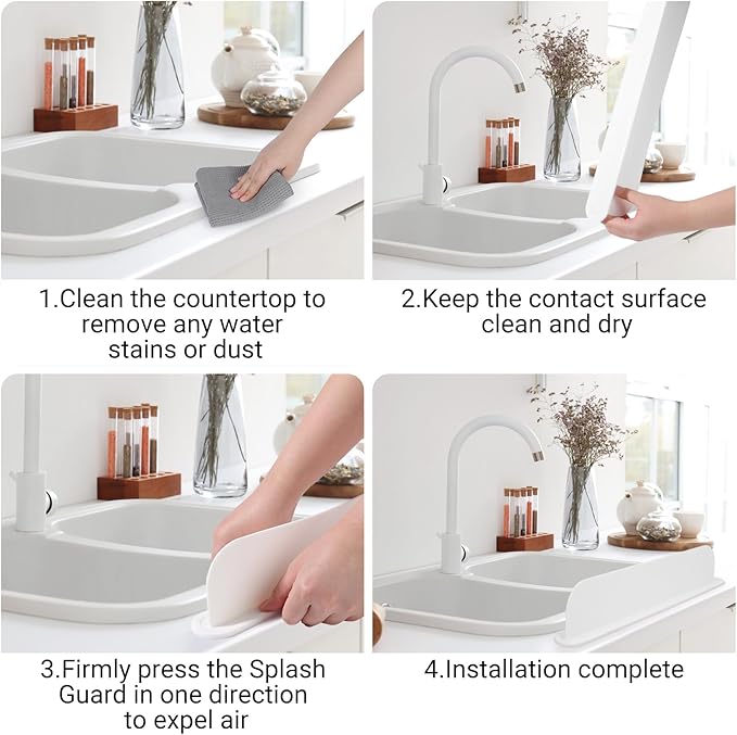 19.29 inch Silicone Sink Splash Guard, Splash Guard - Image 6