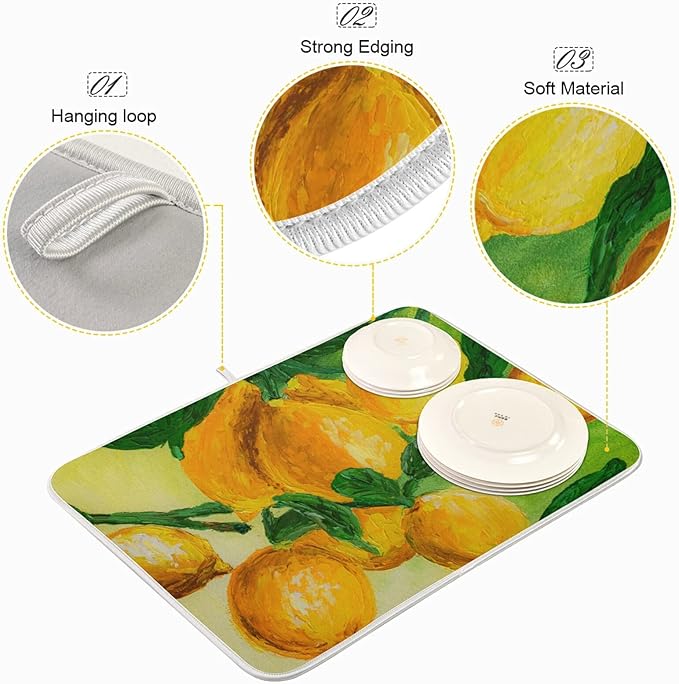 Absorbent Dish Drying Mat for Kitchen Counter - Image 4