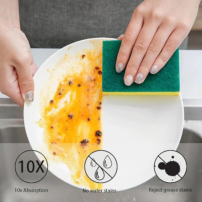 Kitchen Scrub Sponges 32 Count, Non-Scratch Scrub Dish Sponges - Image 6