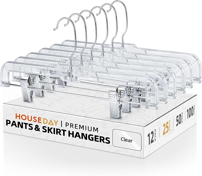 HOUSE DAY Clear Skirt Hangers by HOUSEDAY