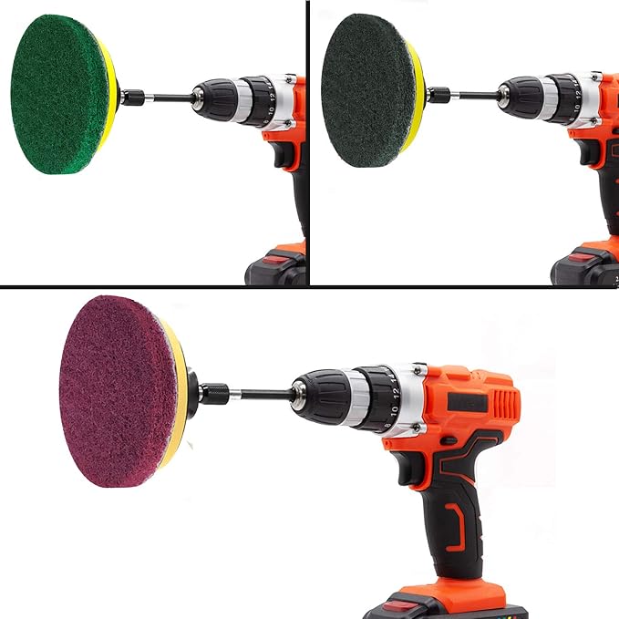 Power Scrubber Pads Drill Attachment, GOH DODD 26 Pieces 4 Inch Headlight - Image 7