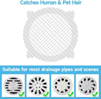 VIVIDLY 50 Pack Disposable Shower Drain Cover Hair Catcher Shower Drain Mesh - Image 7