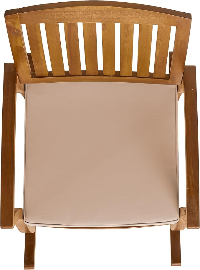Christopher Knight Home Selma Acacia Rocking Chairs with Cushions, 2-Pcs Set, Teak Finish - Image 9