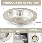 Retisee 2 Pcs Sink Strainer Stainless Steel Kitchen Sink Drain Strainer Basket - Image 2