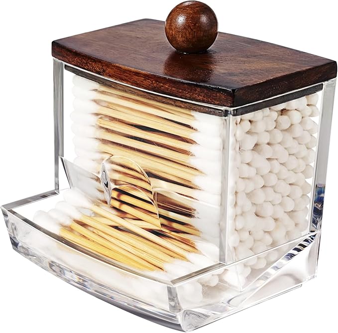 SheeChung 10Oz Acrylic Qtip Holder Dispenser by SheeChung