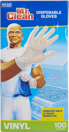 Mr. Clean Vinyl Gloves Disposable Single Use Latex Powder & BPA-Free by MrClean