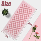 Jacquotha Soft Cotton Hand Towels in Pink Checkered - Image 3