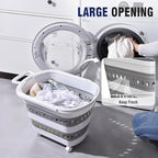 TECHMILLY Collapsible Plastic Laundry Basket Hamper - Image 2
