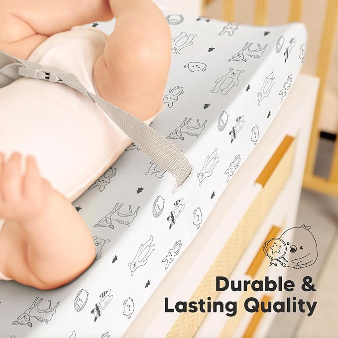 2-Pack Baby Changing Pad Cover for Girl, Boy - Image 7