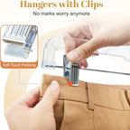HOUSE DAY 12 Pack 14 inch Clear Plastic Skirt Hangers - Image 5