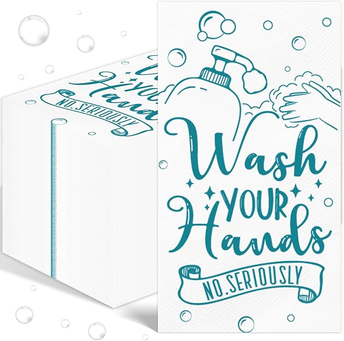 100 Pcs Disposable Hand Towels for Bathroom Paper Towels for Guests 3 Ply Wash by IANFEPH