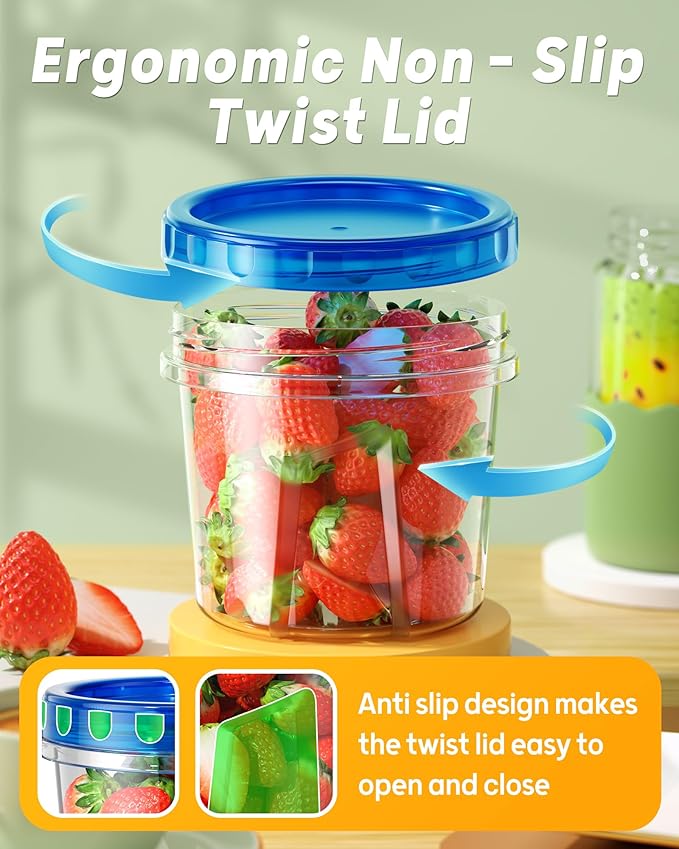 6 Pack-24 oz Freezer Storage Containers, Plastic Food Storage Containers - Image 3
