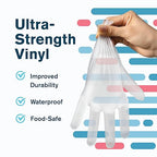 Ridex Disposable Gloves, Latex-Free Clear Vinyl, 1000-Count, All-Purpose - Image 5