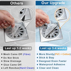 INVIHUG, 25 Pack, Disposable Shower Drain Hair Catcher Mesh Stickers, - Image 6
