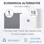 Homaxy 100% Cotton Terry Kitchen Dish Cloths, Ultra Soft and Absorbent Dish - Image 6
