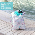 Bumkins Waterproof Wet Bag for Baby, Swim Suit, Cloth Diapers, Pump Parts - Image 3
