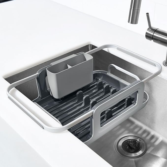 OXO Good Grips Extendable Over-The-Sink Aluminum Drying Dish Rack - Image 8