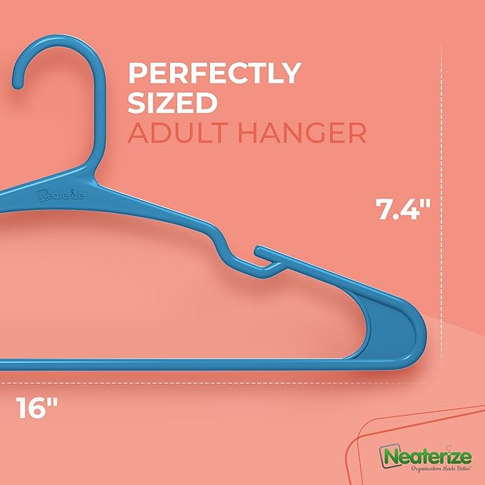 NEATERIZE Clothes Hangers Plastic 100 Pack - Image 2