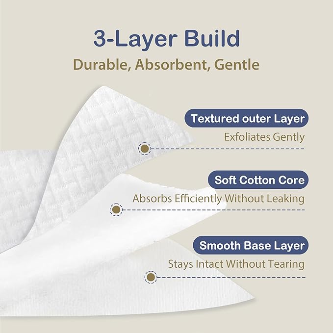 Ourmed Life Large Cotton Pads for Face, Soft & Lint-Free Cotton Rounds - Image 7