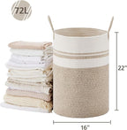 VIPOSCO Large Laundry Hamper, Tall Woven Rope Storage Basket - Image 5