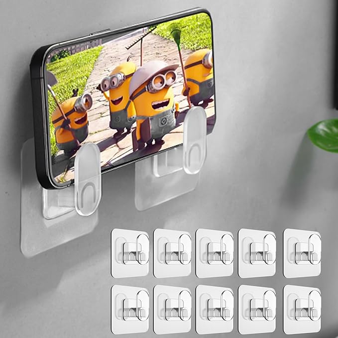 DELITON Clear Cute Storage Hooks, 10 Pack, Adhesion - Image 2