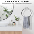 SetSail Towel Holder for Bathroom Wall Screw-in 3 Packs Towel Ring Stainless - Image 6