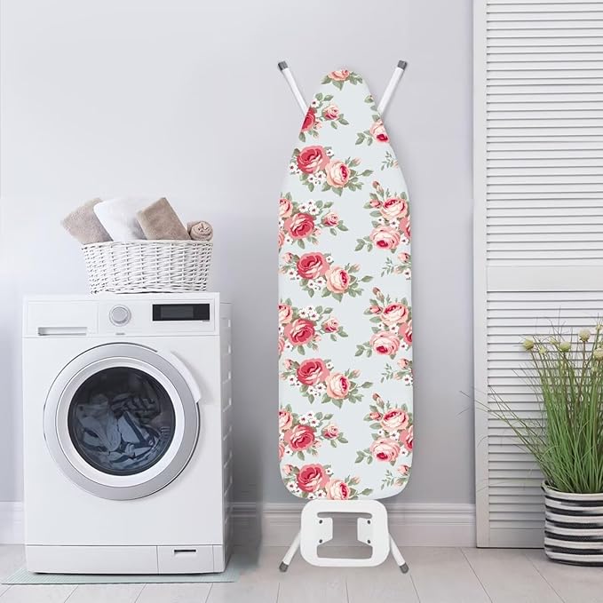 Pink Rose Ironing Board Padded Cover Dust Covers Stretchable Iron Board - Image 3